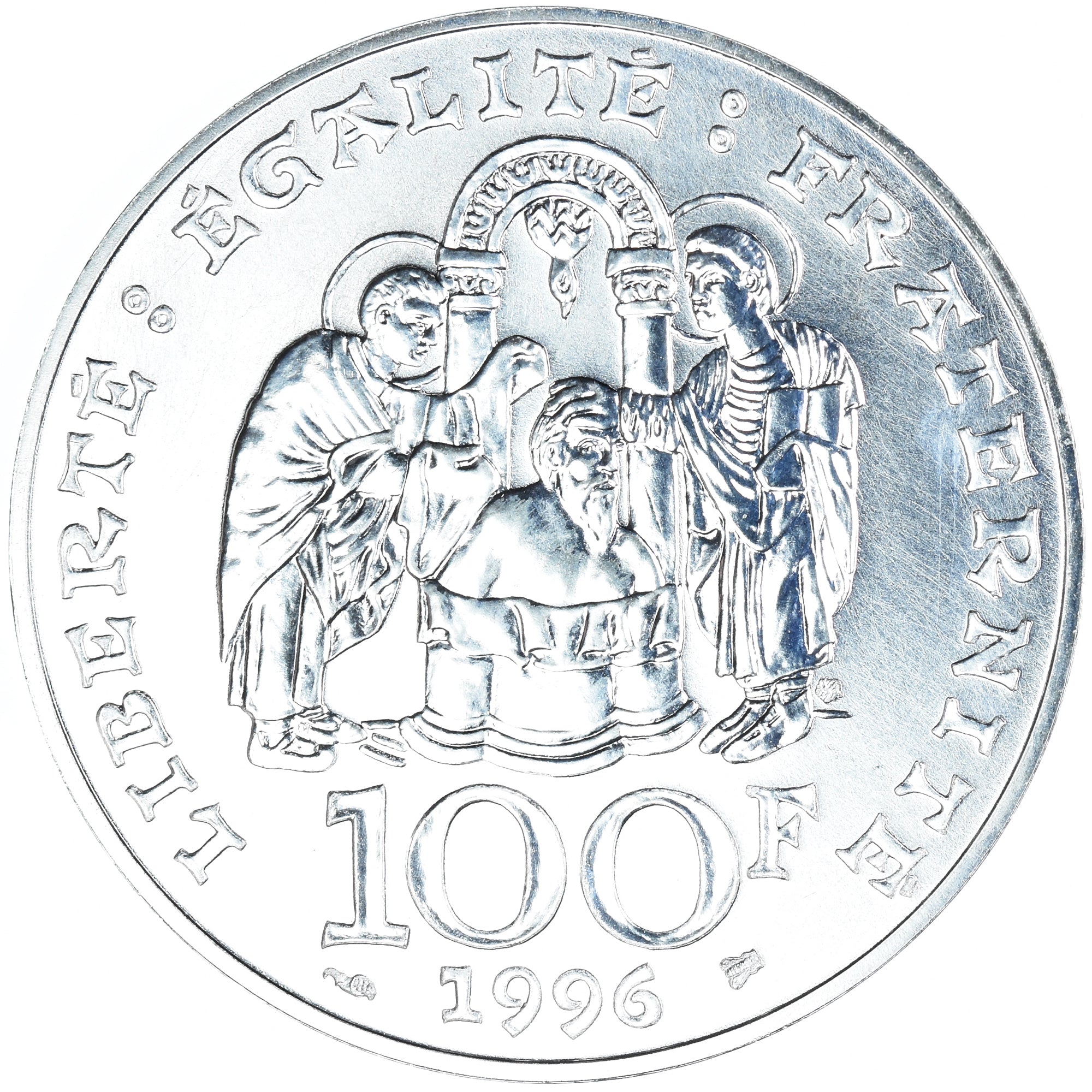 Moneda, Francia, Clovis, 100 Francs, 1996, FDC, FDC, Plata, KM:1180, Gadoury:953