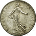 Moneda, Francia, Semeuse, 2 Francs, 1909, MBC+, Plata, Gadoury:532