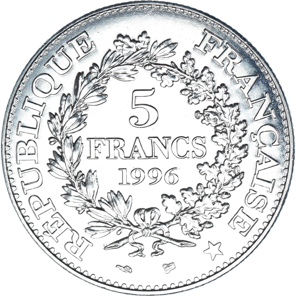 Moeda, França, Hercule, 5 Francs, 1996, Paris, MS(63), Níquel, KM:1155
