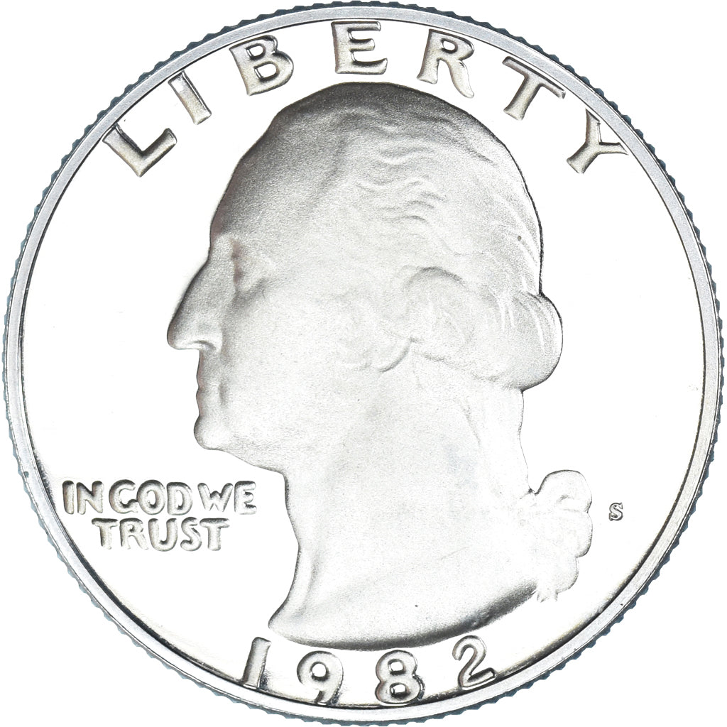 Coin, United States, Washington Quarter, Quarter, 1982, U.S. Mint, San