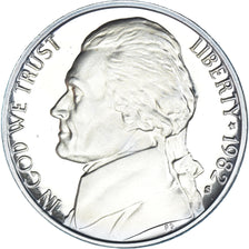 Coin, United States, Jefferson Nickel, 5 Cents, 1982, U.S. Mint, San Francisco