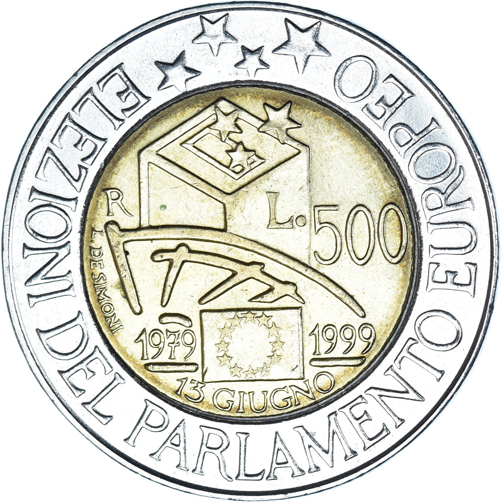 Coin, Italy, 500 Lire, 1999, Rome, VF(30-35), Bi-Metallic, KM:203