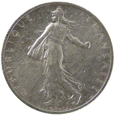 FRANCE, Semeuse, 2 Francs, 1909, Paris, EF(40-45), Silver, 27, Gadoury #532,...