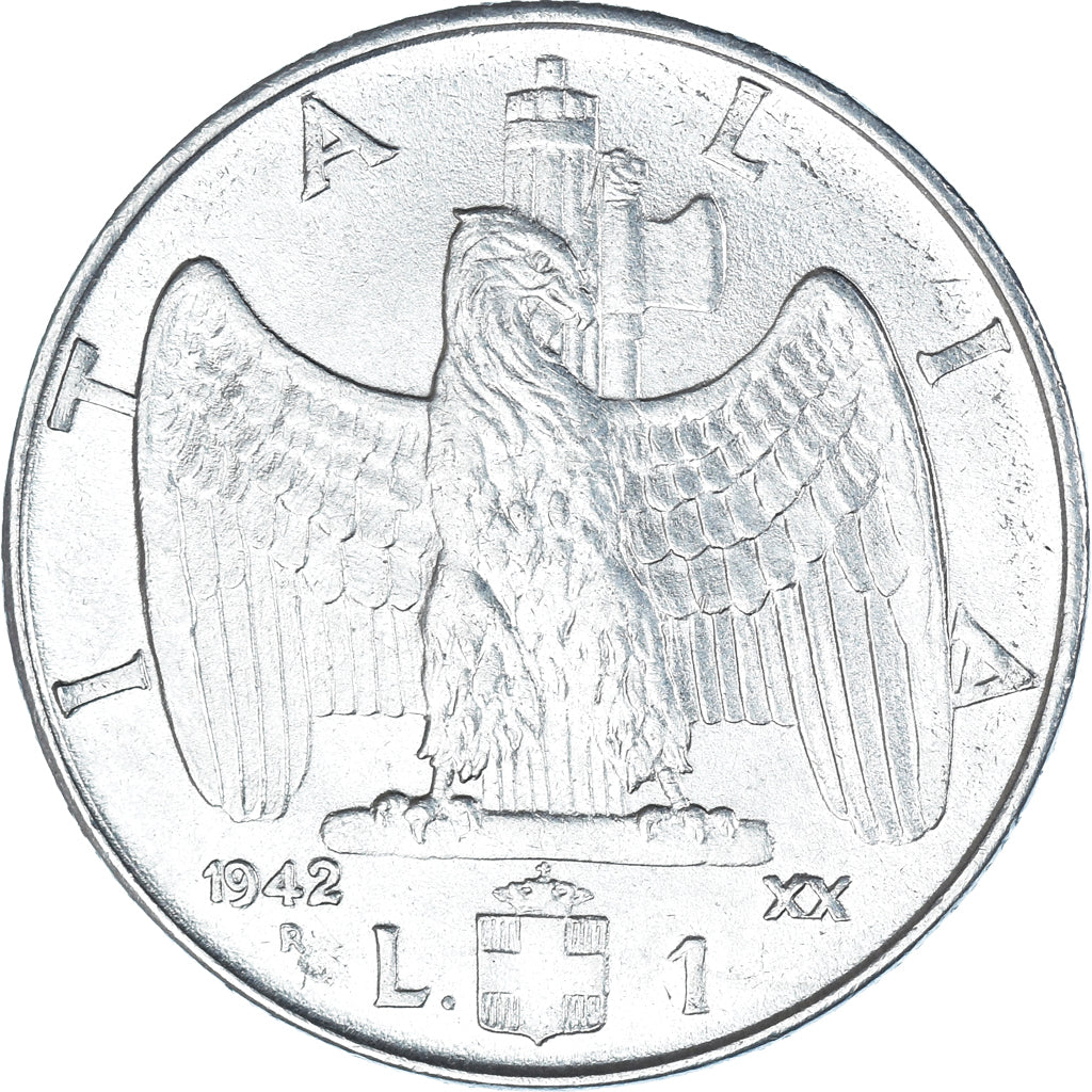 Moneta, Italia, Vittorio Emanuele III, Lira, 1942, Rome, BB+, Acciaio