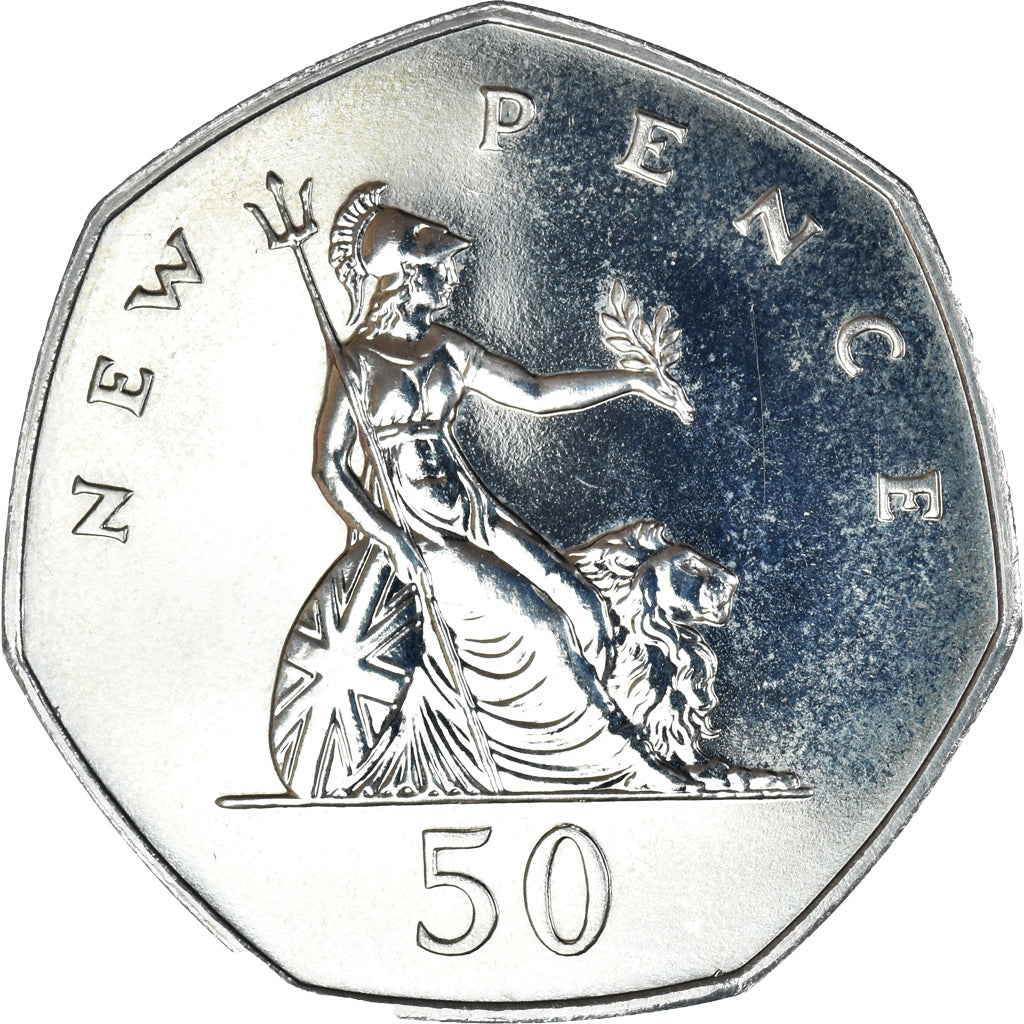Münze, Großbritannien, Elizabeth II, 50 New Pence, 1976, BU, UNZ