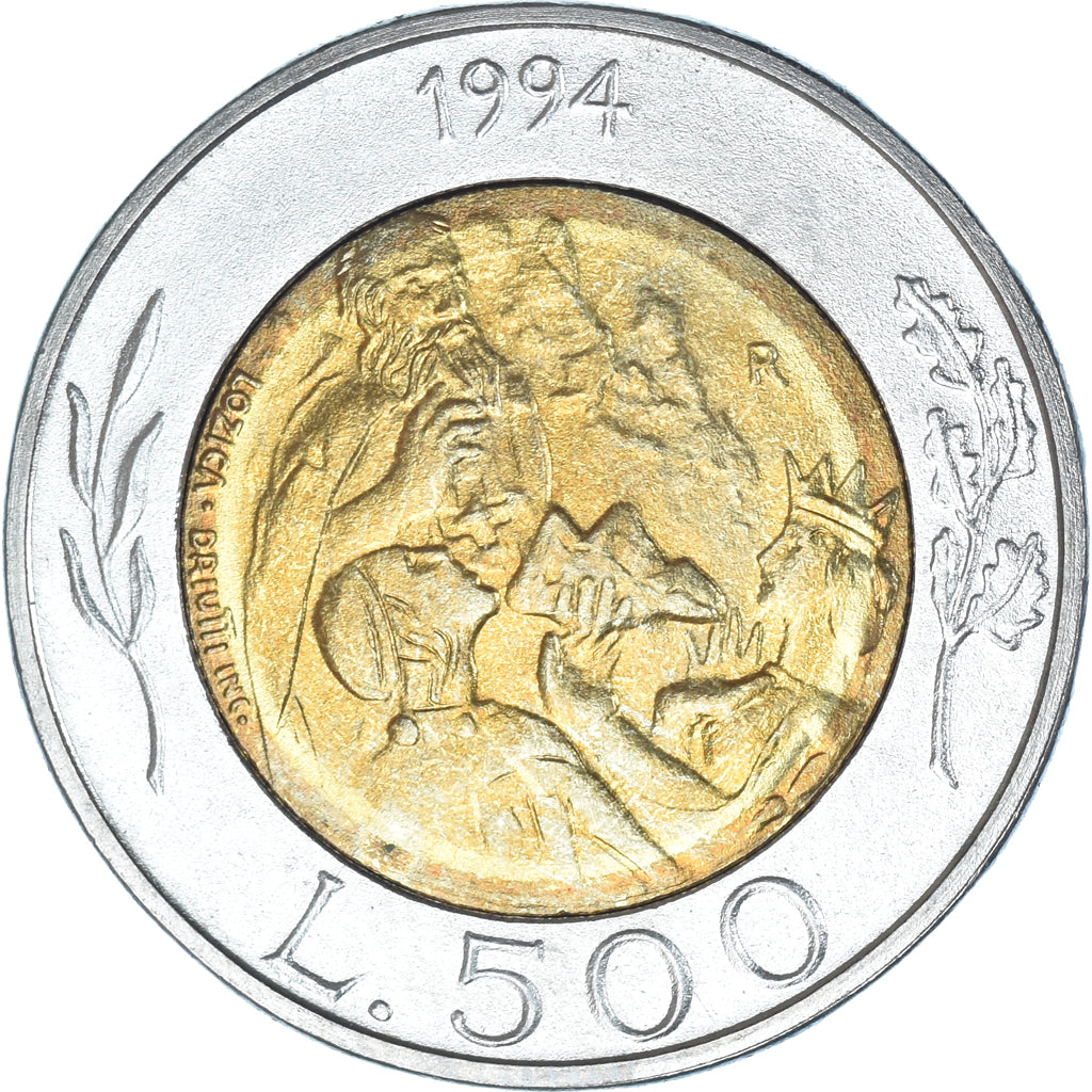 Coin, San Marino, 500 Lire, 1994, Rome, MS(65-70), Bi-Metallic, KM:314