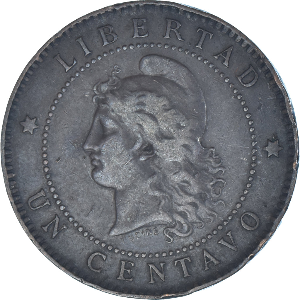 Coin, Argentina, Centavo, 1884, VF(30-35), Bronze, KM:32