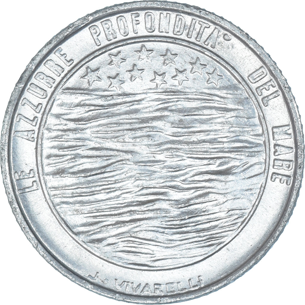 Moeda, San Marino, 2 Lire, 1977, EF(40-45), Alumínio, KM:64