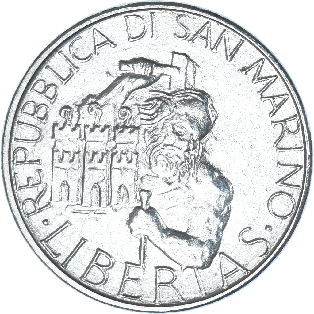 Coin, San Marino, 50 Lire, 1994, Rome, MS(63), Stainless Steel, KM:311