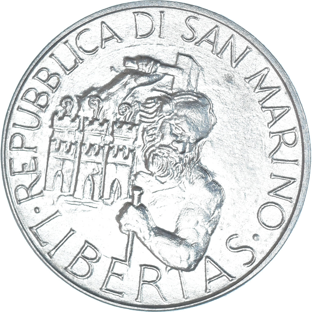 Coin, San Marino, 5 Lire, 1994, Rome, MS(63), Aluminum, KM:308