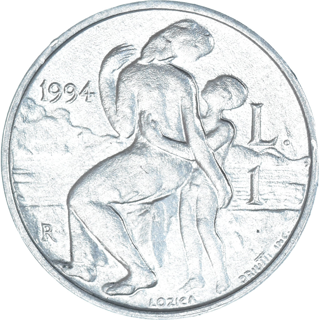 Coin, San Marino, Lira, 1994, Rome, MS(63), Aluminum, KM:306