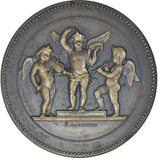 Francia, medaglia, MEDAILLE CHERUBINS MUSIQUE EN BRONZE LAGRANGE, BB+, Bronzo