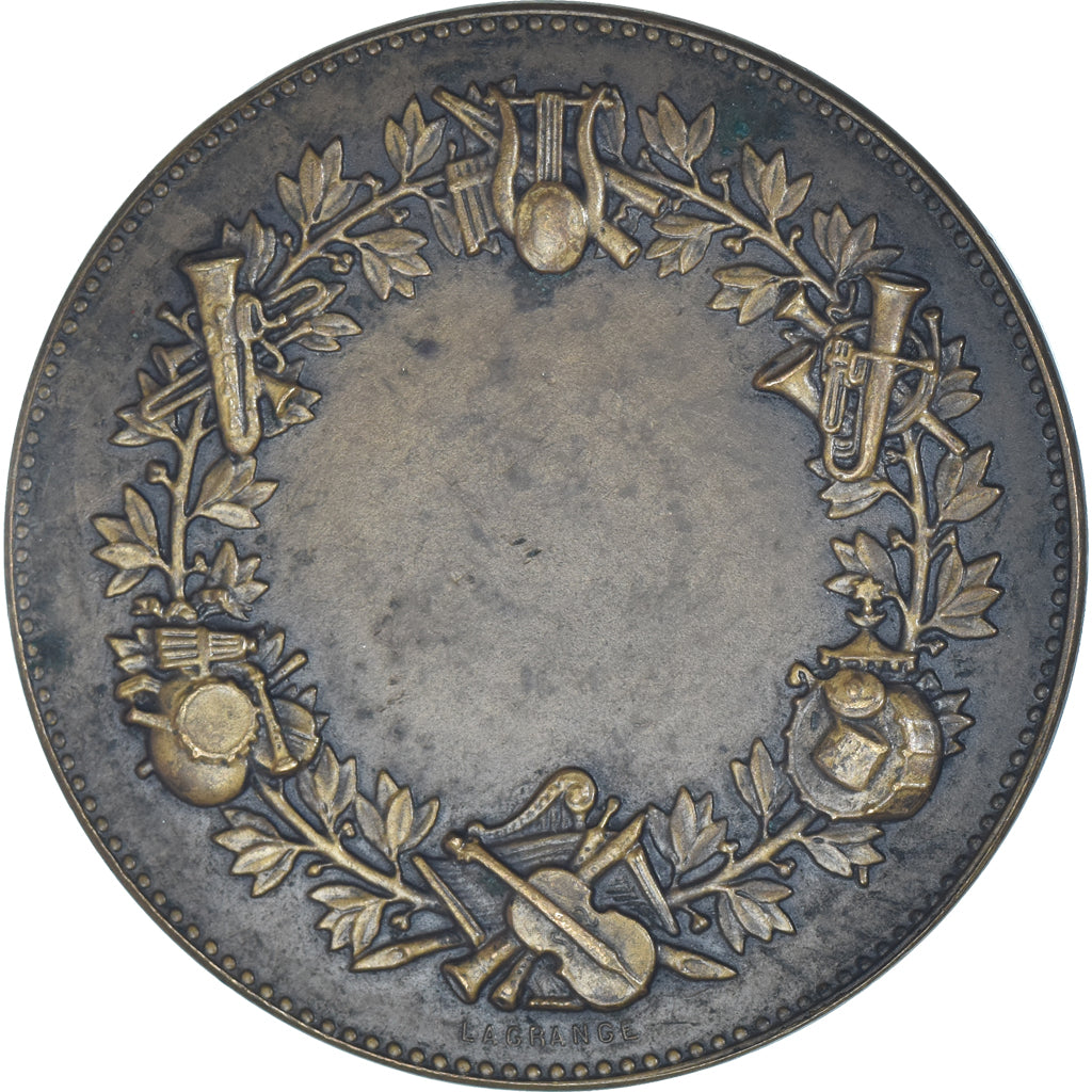 Francia, medaglia, MEDAILLE CHERUBINS MUSIQUE EN BRONZE LAGRANGE, BB+, Bronzo