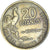 Moneta, Francja, Guiraud, 20 Francs, 1950, Paris, VF(30-35), Aluminium-Brąz