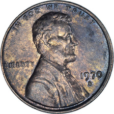 Coin, United States, Lincoln Cent, Cent, 1970, U.S. Mint, San Francisco