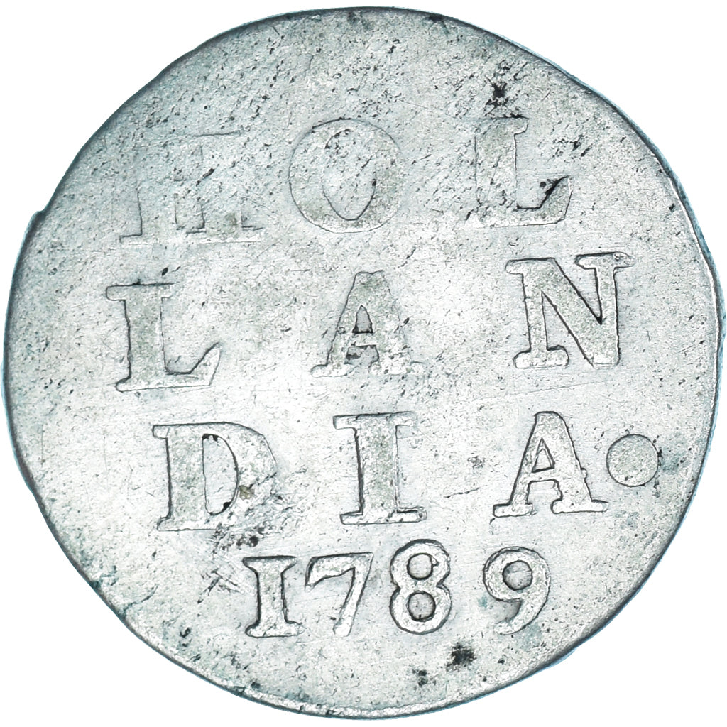 Monnaie, Pays-Bas, HOLLAND, 2 Stuivers, Double Wapenstuiver, 1789, TTB, Argent