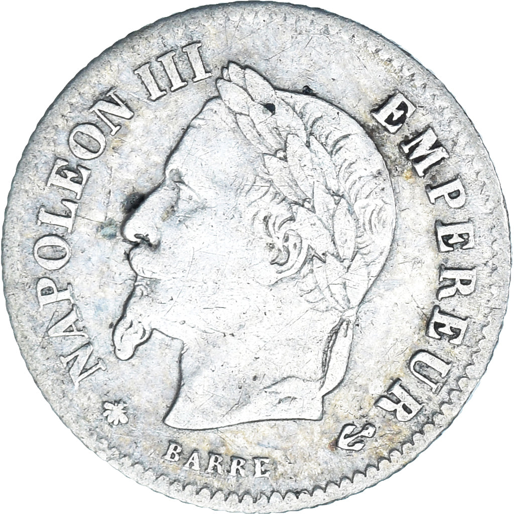 Coin, France, Napoleon III, 20 Centimes, 1867, Paris, VF(30-35), Silver