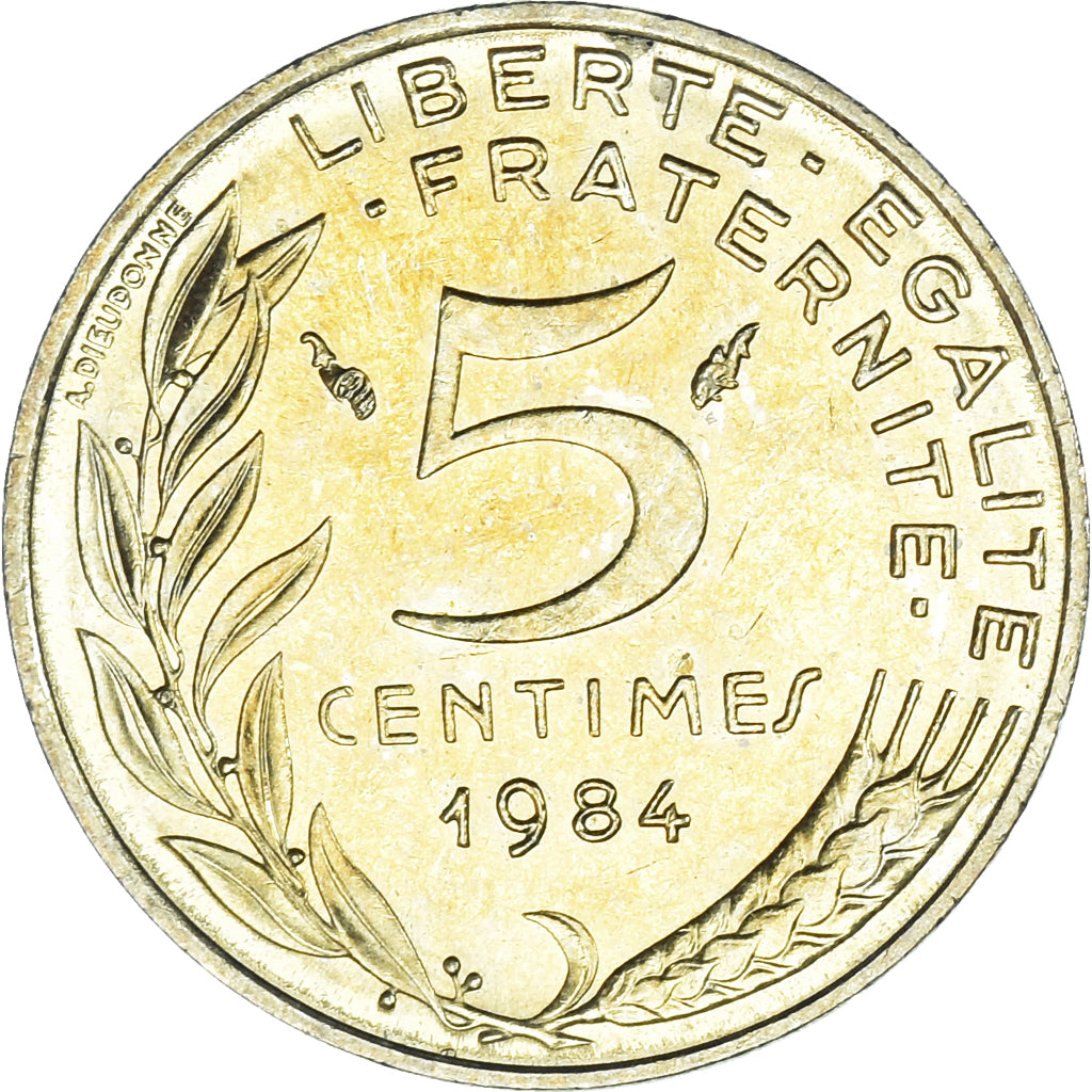 Moneta, Francia, Marianne, 5 Centimes, 1984, Paris, SPL, Alluminio-bronzo