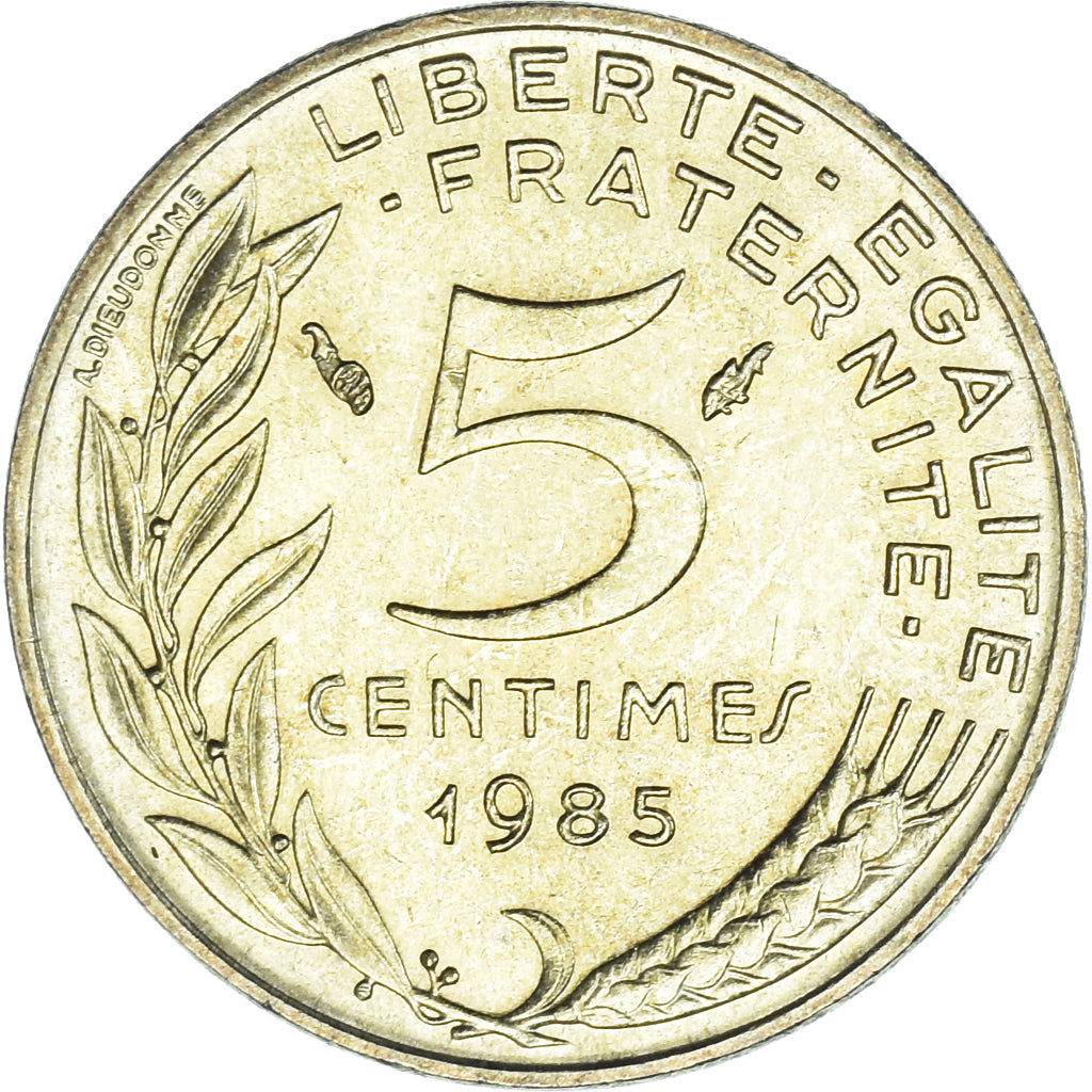 Münze, Frankreich, Marianne, 5 Centimes, 1985, Paris, SS+, Aluminum-Bronze