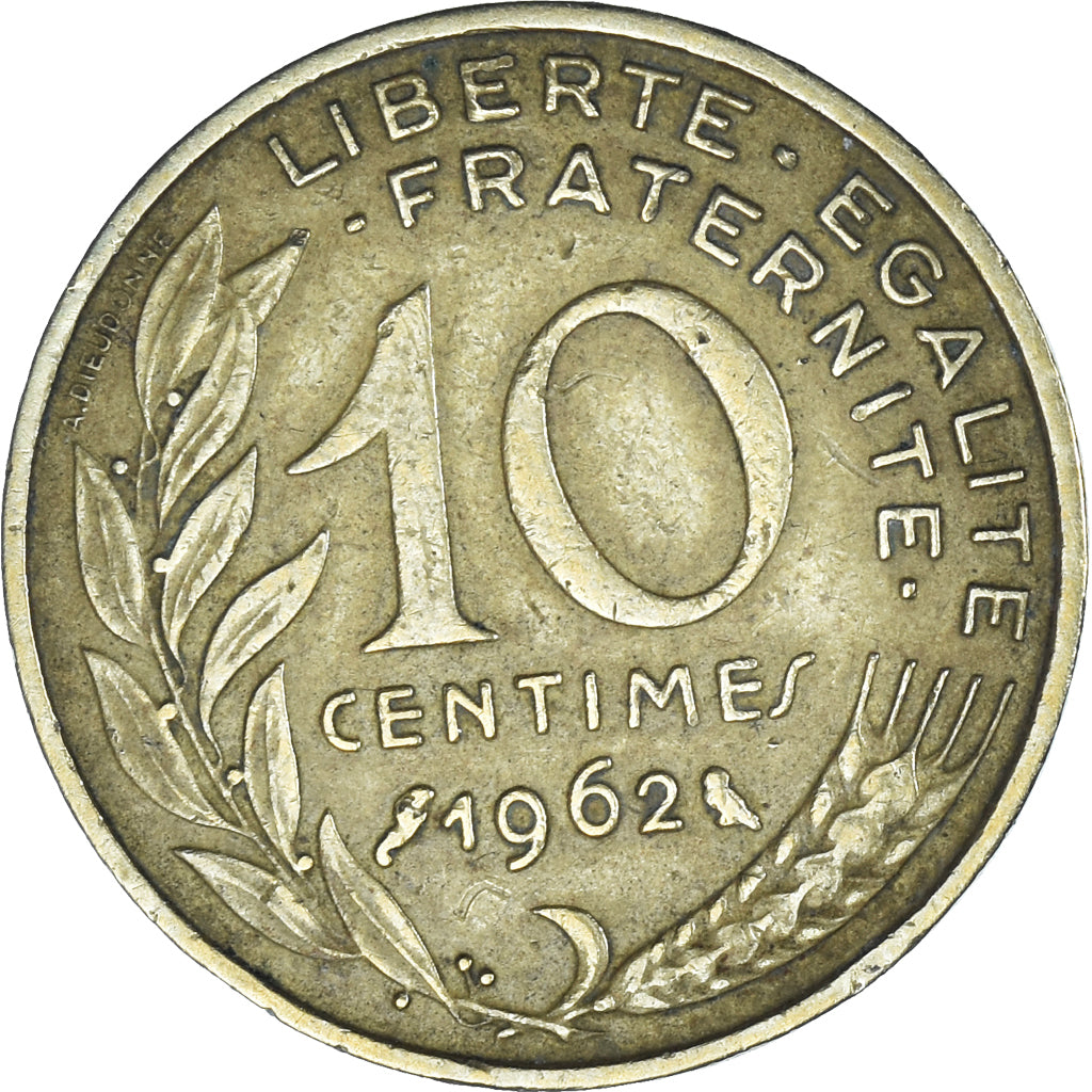 Coin, France, Marianne, 10 Centimes, 1962, Paris, EF(40-45), Aluminum-Bronze