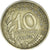Munten, Frankrijk, Marianne, 10 Centimes, 1962, Paris, ZF, Aluminum-Bronze