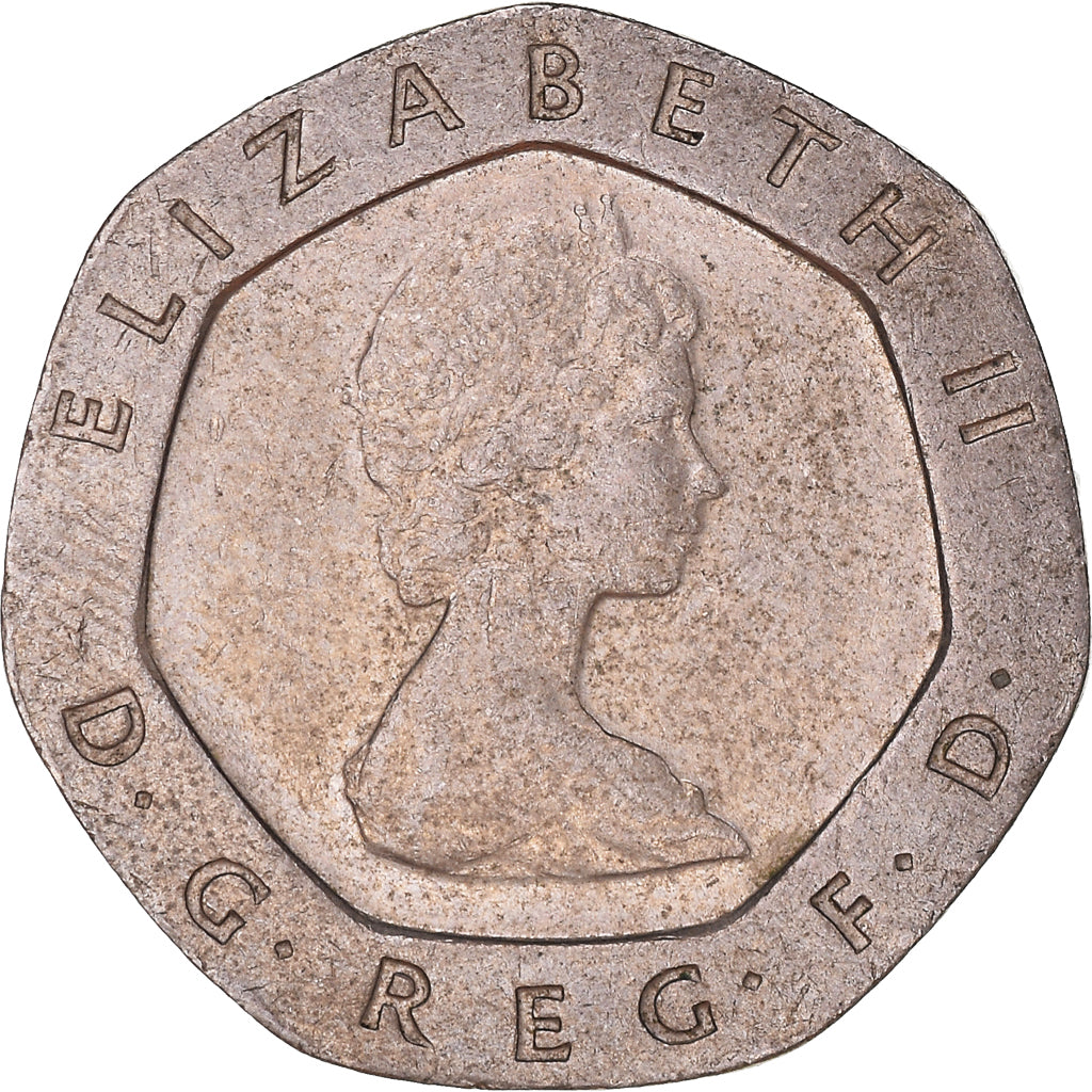 Moeda, Grã-Bretanha, Elizabeth II, 20 Pence, 1982, EF(40-45), Cobre-níquel
