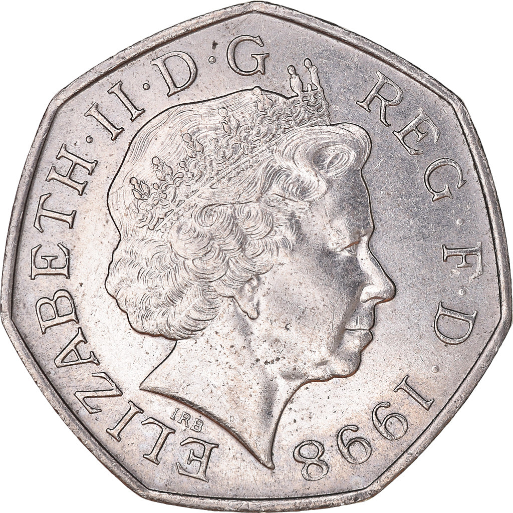 Coin, Great Britain, Elizabeth II, 50 Pence, 1998, MS(63), Copper-nickel, KM:991