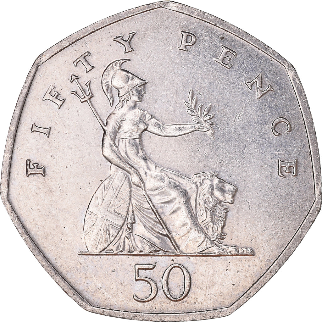 Coin, Great Britain, Elizabeth II, 50 Pence, 1998, MS(63), Copper-nickel, KM:991