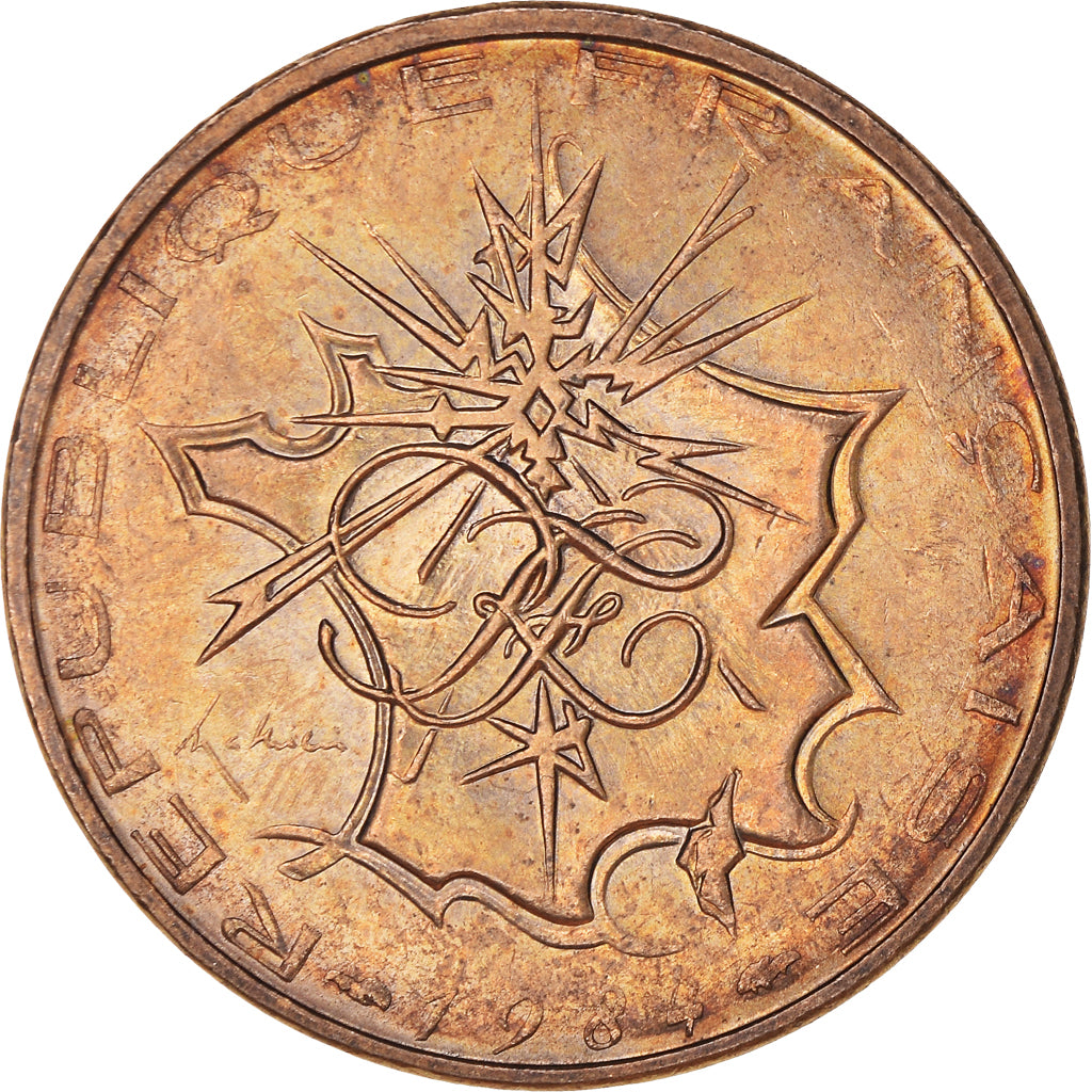 Münze, Frankreich, Mathieu, 10 Francs, 1984, Tranche A, SS, Nickel-brass