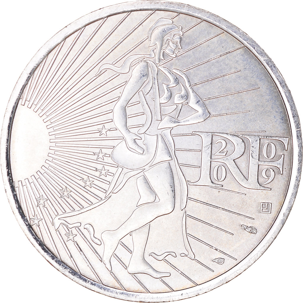 France, 10 Euro, 2009, Semeuse, SUP, Argent