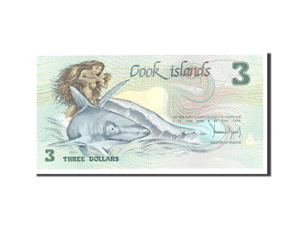 Banknote, Cook Islands, 3 Dollars, 1987, Undated, KM:3a, UNC(65-70)