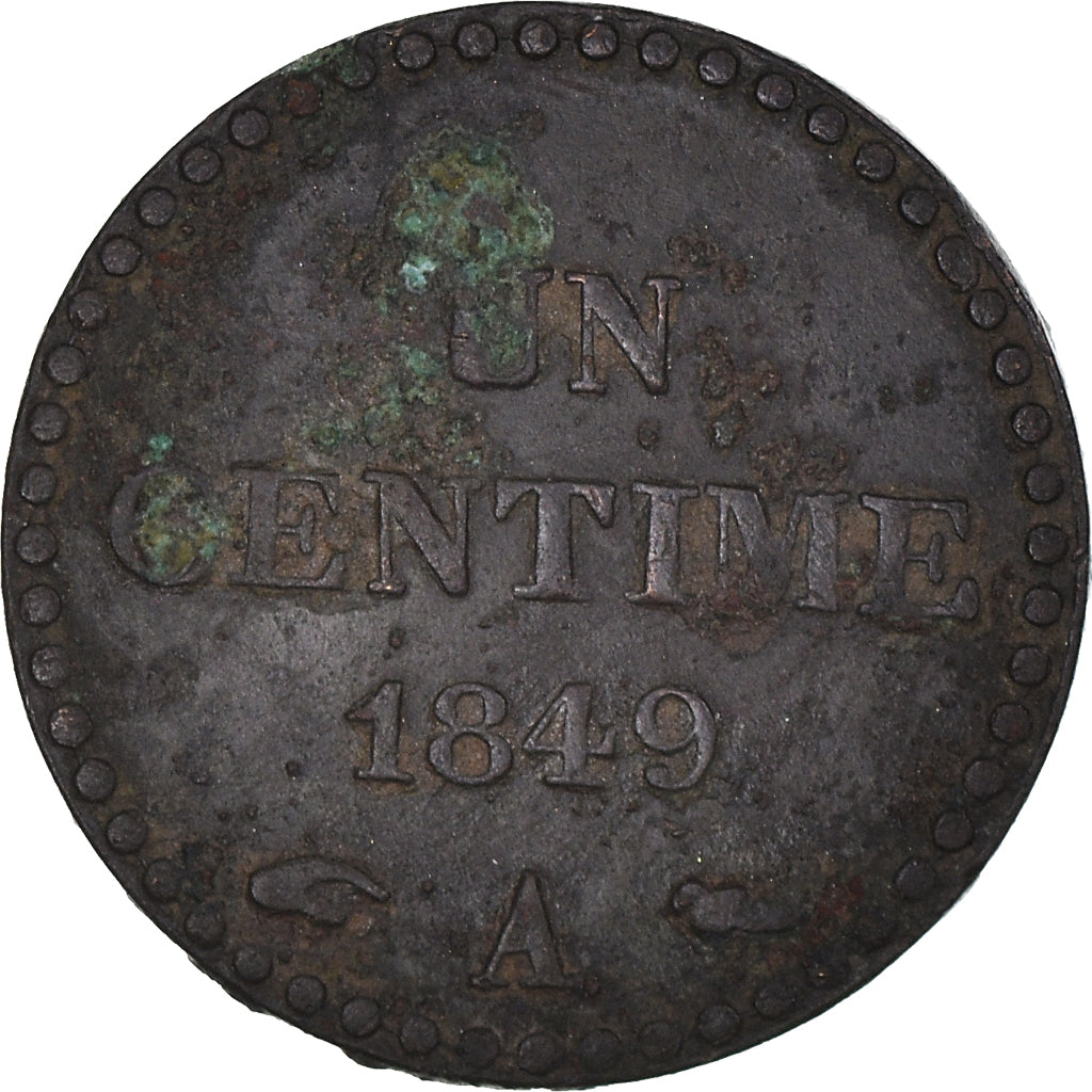 Coin, France, Dupré, Centime, 1849, Paris, VF(20-25), Bronze, KM:754