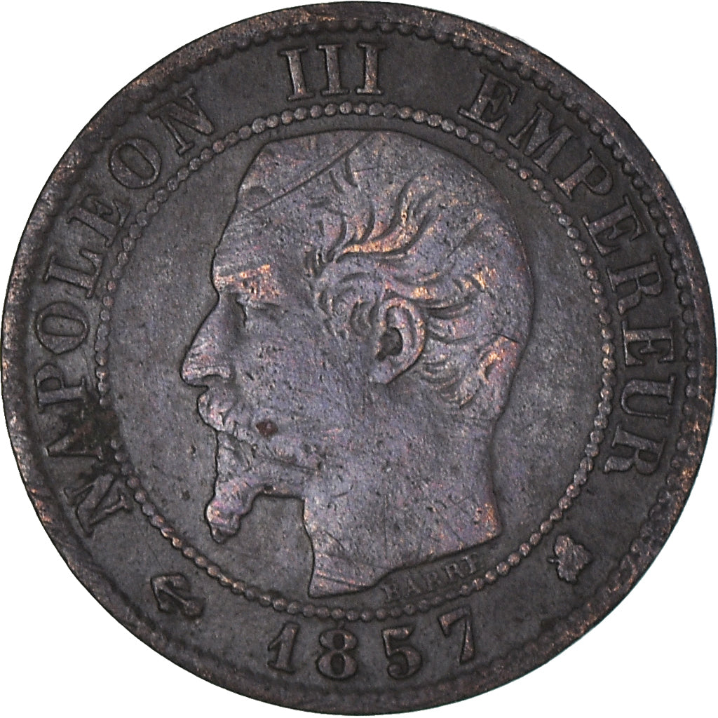 Monnaie, France, Napoleon III, Napoléon III, Centime, 1857, Bordeaux, TB+