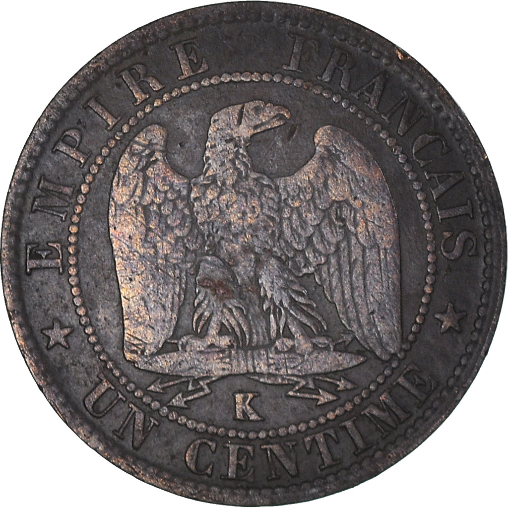 Monnaie, France, Napoleon III, Napoléon III, Centime, 1857, Bordeaux, TB+