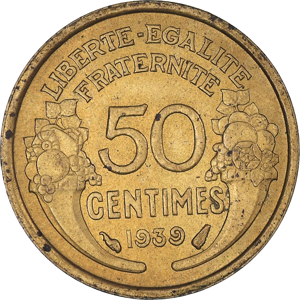 Monnaie, France, Morlon, 50 Centimes, 1939, TTB, Bronze-Aluminium, Gadoury:423