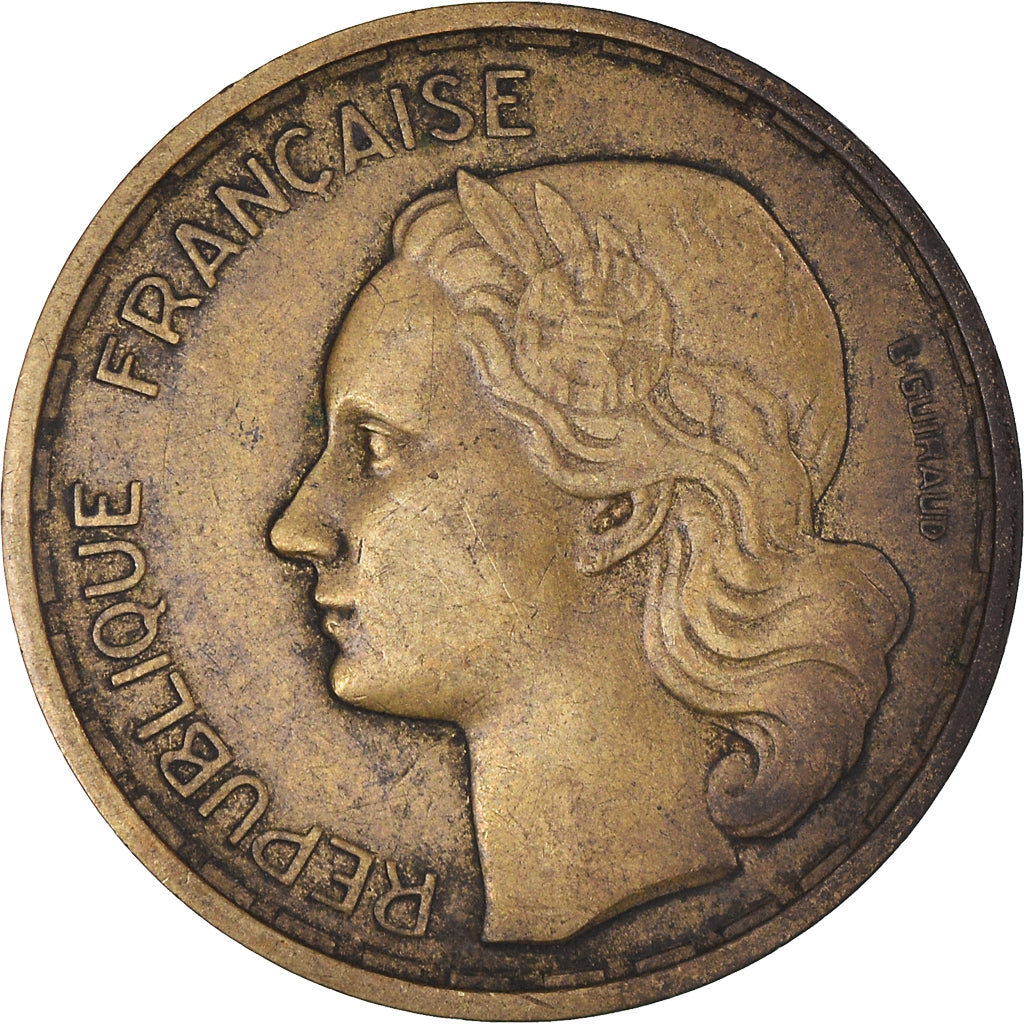 Coin, France, Guiraud, 20 Francs, 1950, Beaumont - Le Roger, EF(40-45)