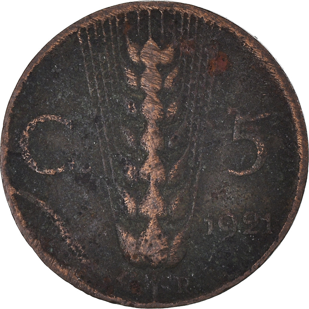 Moeda, Itália, Vittorio Emanuele III, 5 Centesimi, 1921, Rome, F(12-15)
