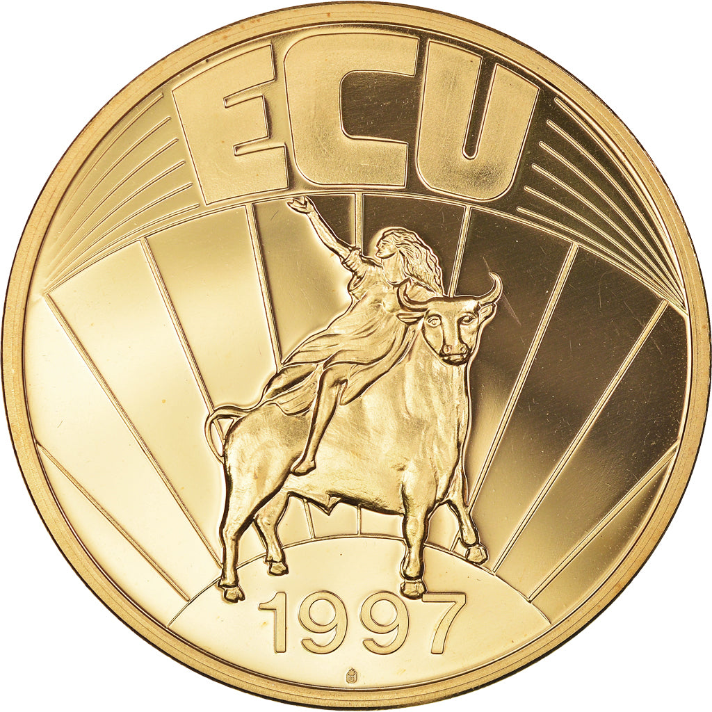 Unión Europea, Medaille Ecu., EUROPA Ecu 1997 KARTE, 1997, FDC, Cobre - níquel