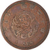 Moneda, Japón, Mutsuhito, Sen, 1884, MBC, Cobre, KM:17.2