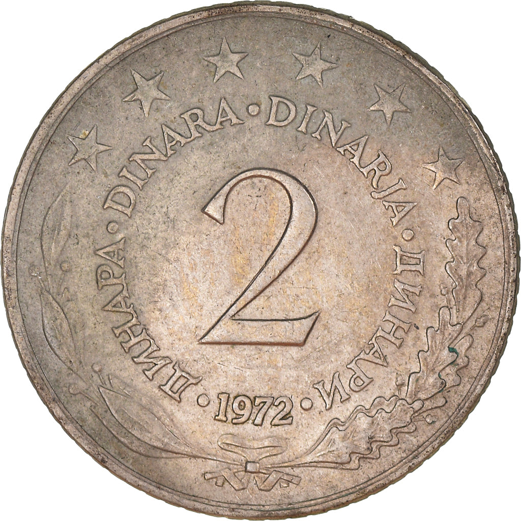 Münze, Jugoslawien, 2 Dinara, 1972, S, Copper-Nickel-Zinc, KM:57