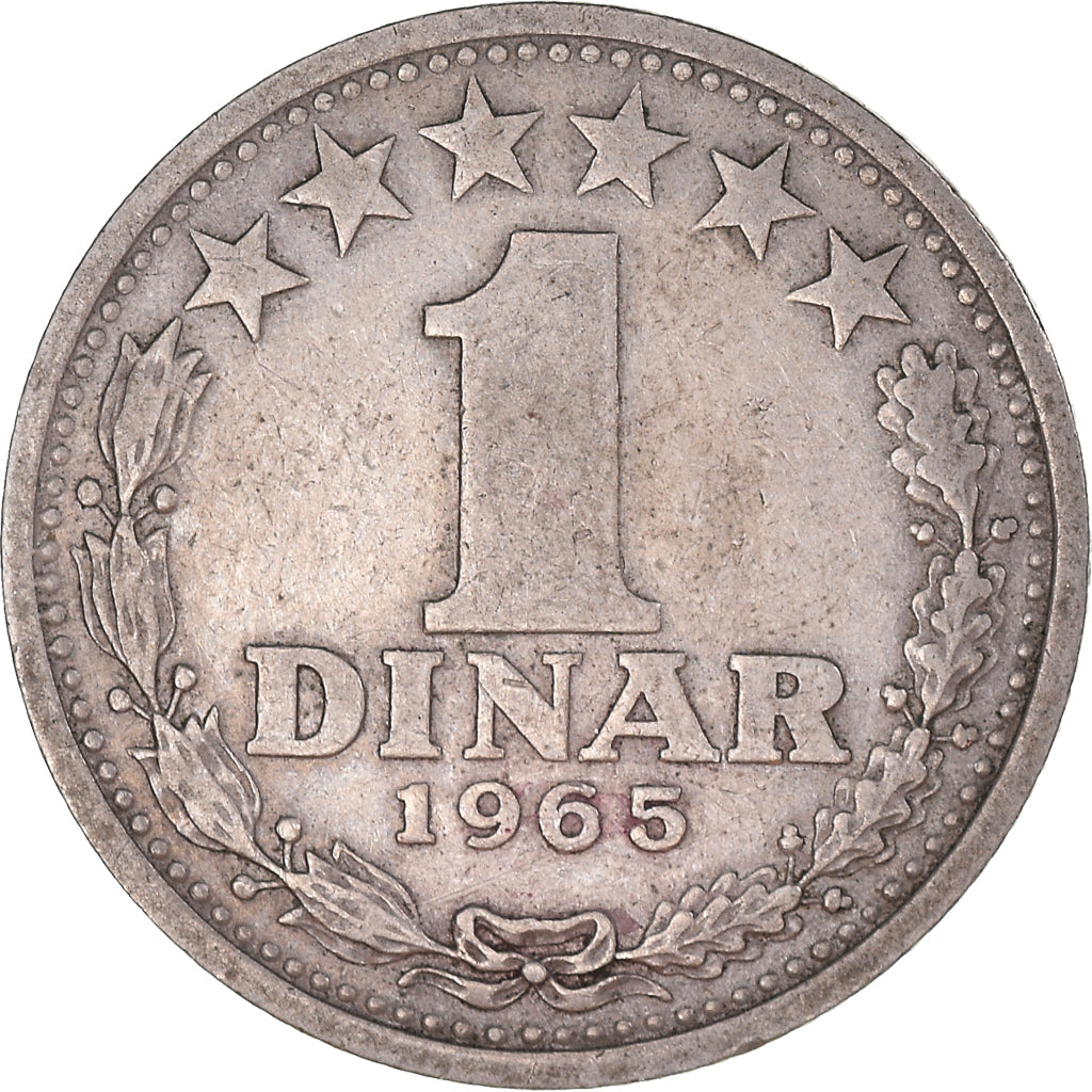 Moneta, Iugoslavia, Dinar, 1965, Paris, MB+, Rame-nichel, KM:47