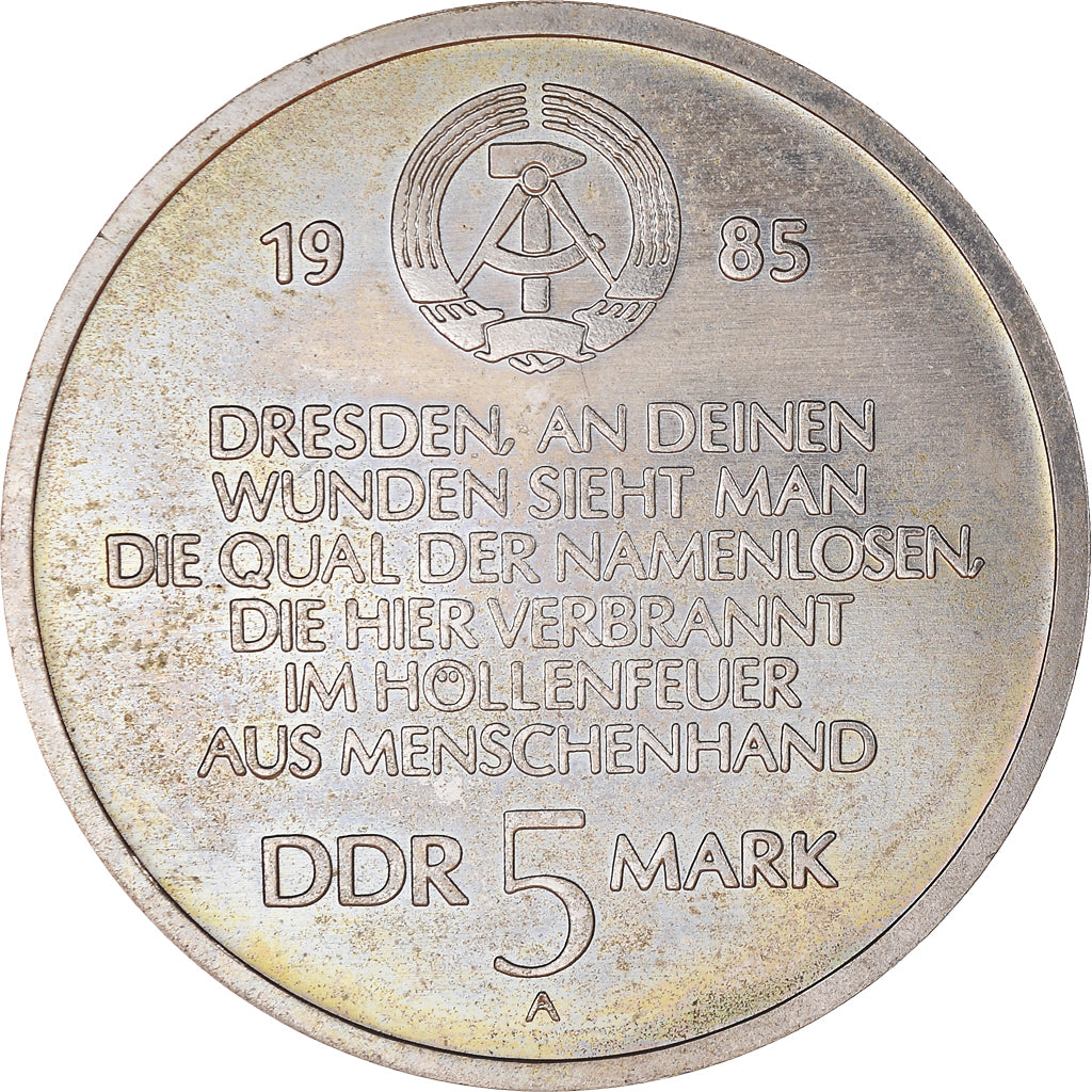 Coin, GERMAN-DEMOCRATIC REPUBLIC, 5 Mark, 1985, Berlin, AU(50-53)
