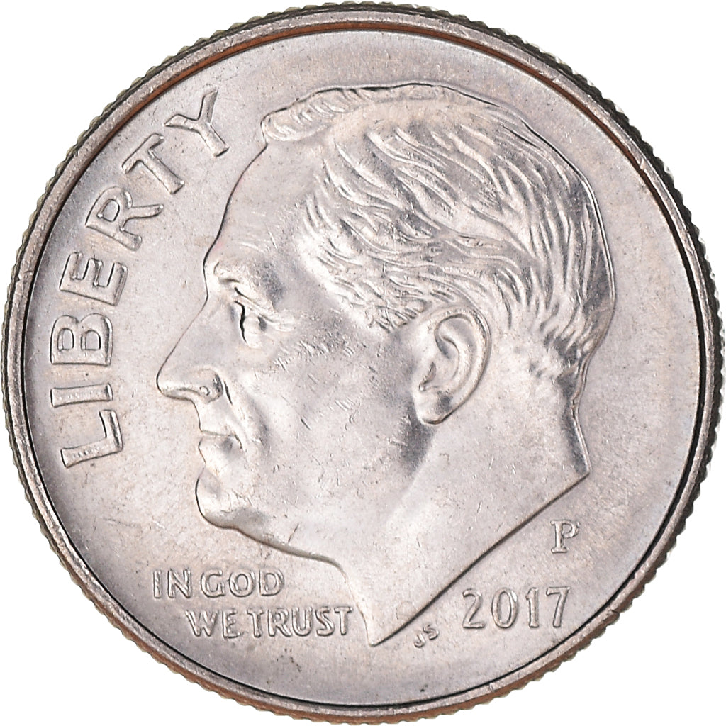 Moeda, Estados Unidos da América, Dime, 2017, Philadelphia, AU(55-58), Cobre