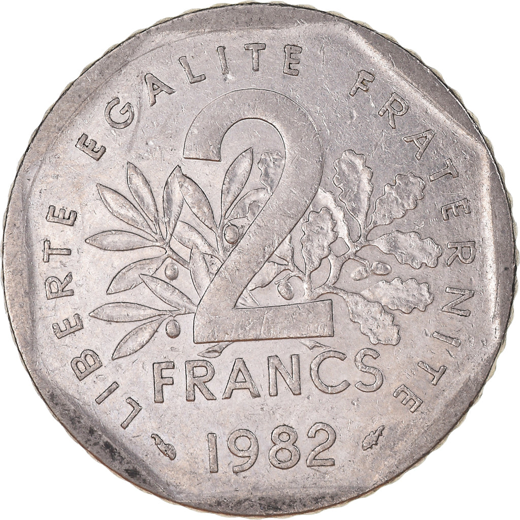 Coin, France, 2 Francs, 1982, Paris, VF(30-35), Nickel, KM:P735, Gadoury:547