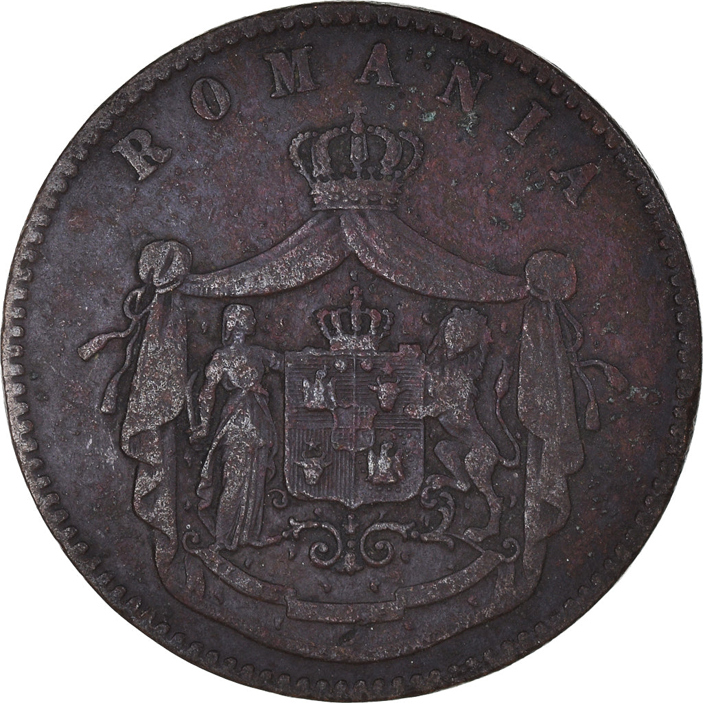 Coin, Romania, Carol I, 10 Bani, 1867, VF(20-25), Copper, KM:4.2