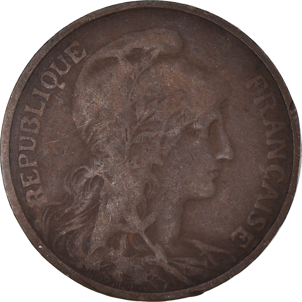 Moneta, Francia, Dupuis, 5 Centimes, 1907, Paris, B+, Bronzo, KM:842