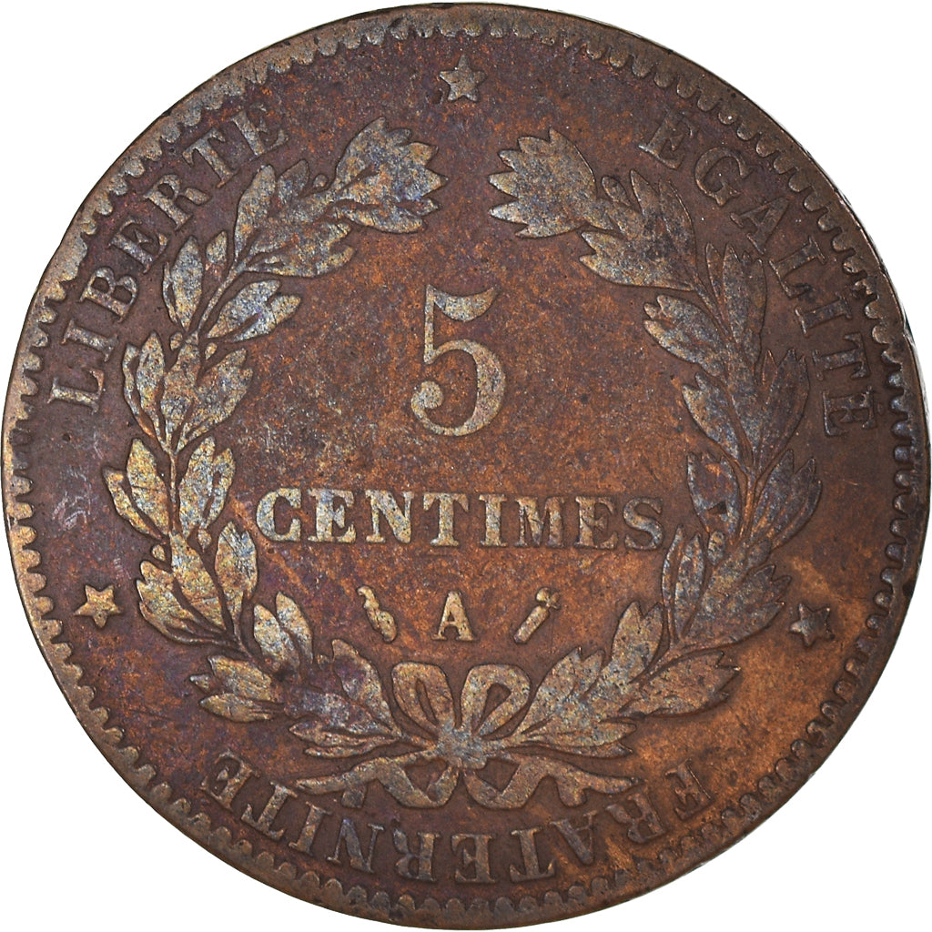 Coin, France, Cérès, 5 Centimes, 1886, Paris, VF(20-25), Bronze, KM:821.1