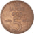 Moneta, REPUBBLICA DEMOCRATICA TEDESCA, 5 Mark, 1969, BB+, Nichel-bronzo