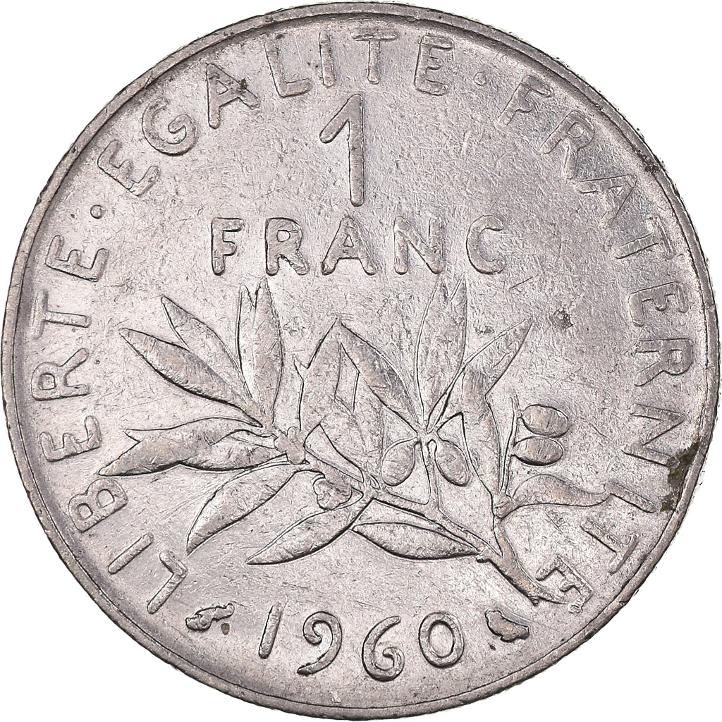 Münze, Frankreich, Semeuse, Franc, 1960, Paris, S, Nickel, KM:925.2