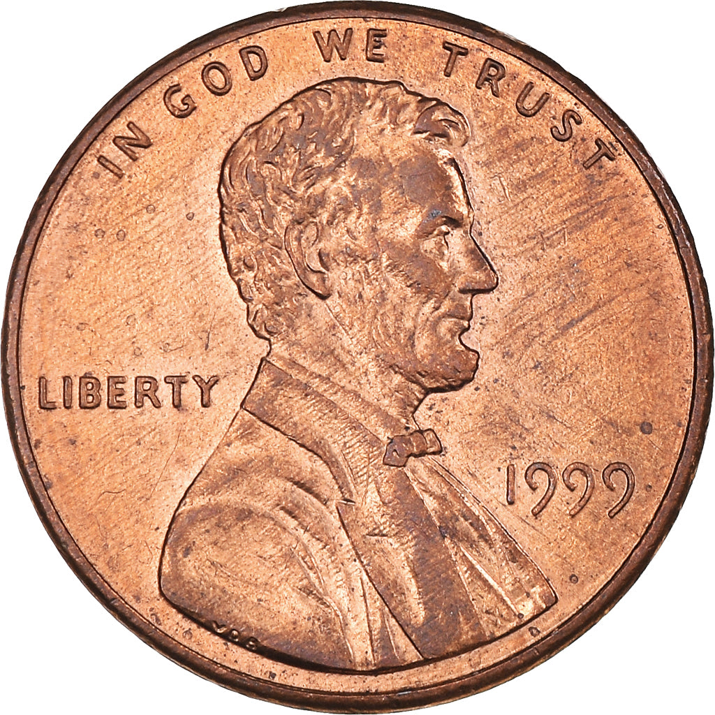 Moeda, Estados Unidos da América, Lincoln Cent, Cent, 1999, U.S. Mint